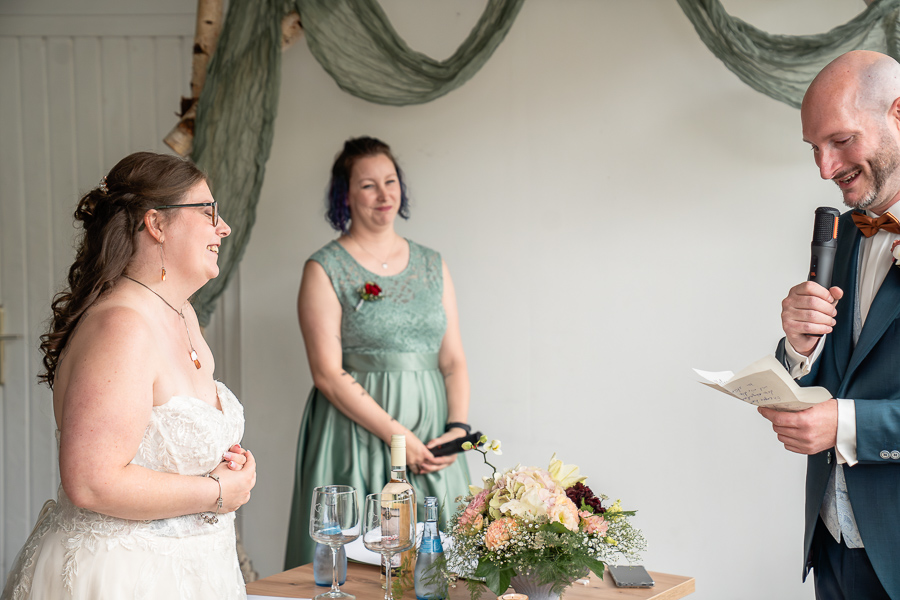 Freie Trauung im Schmellbachtal - Bräutigam hält Rede